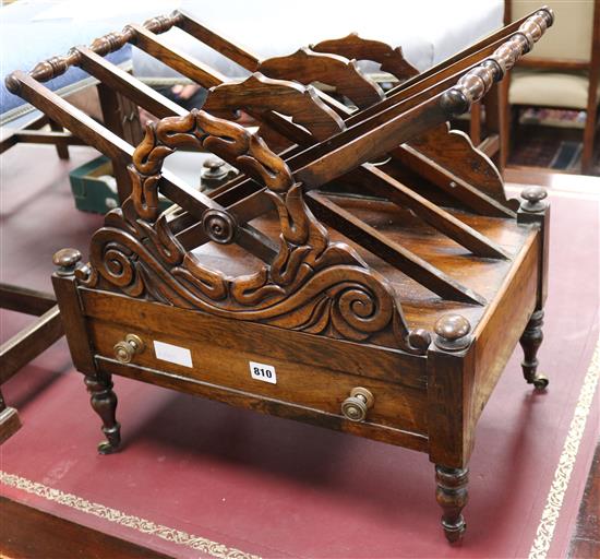 A William IV rosewood canterbury W.51cm